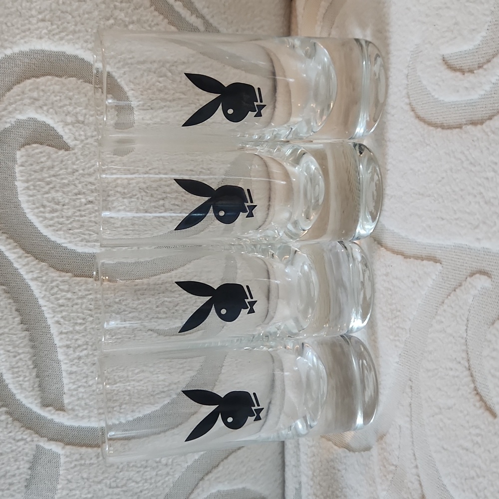 PLAYBOY Black Logo Shot Glass Set
